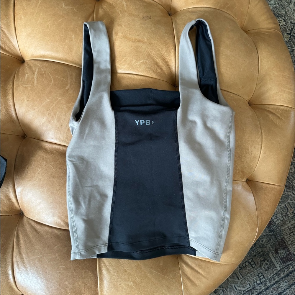 Abercrombie YPB square neck cropped tank top
